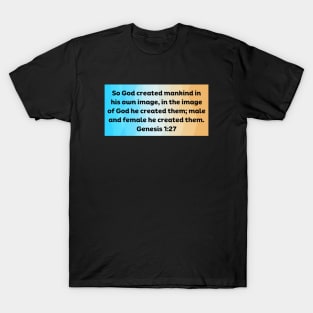 Bible Verse Genesis 1:27 T-Shirt